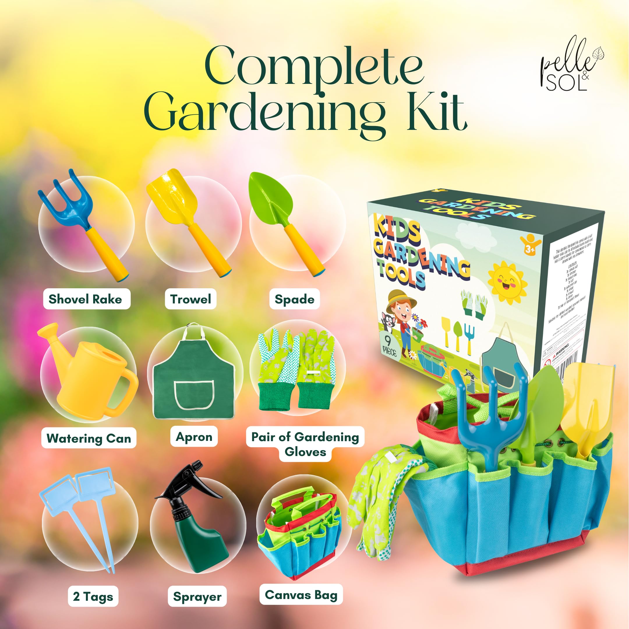 10-Piece Kids Gardening Tool Set