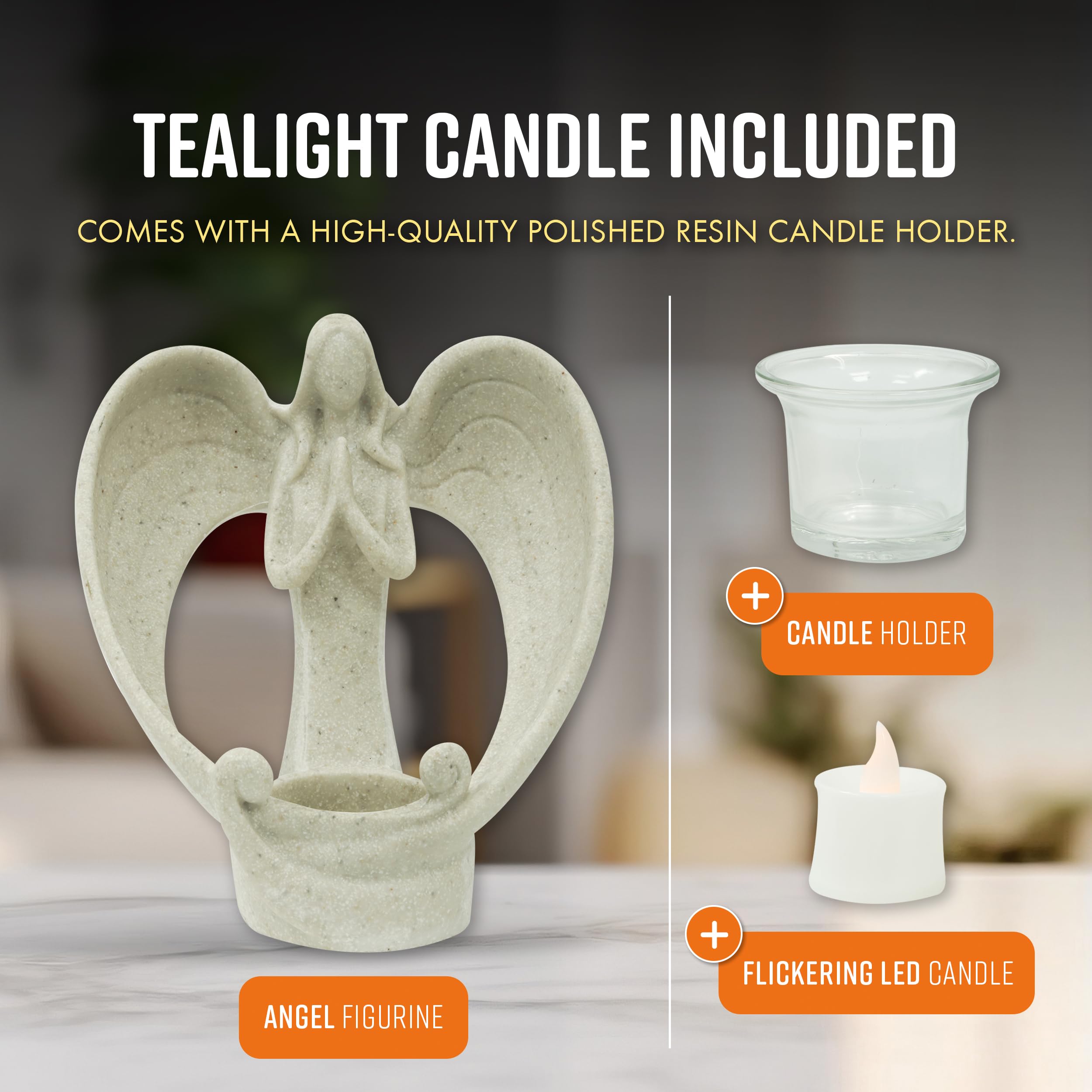 LED Angel Candle Holders