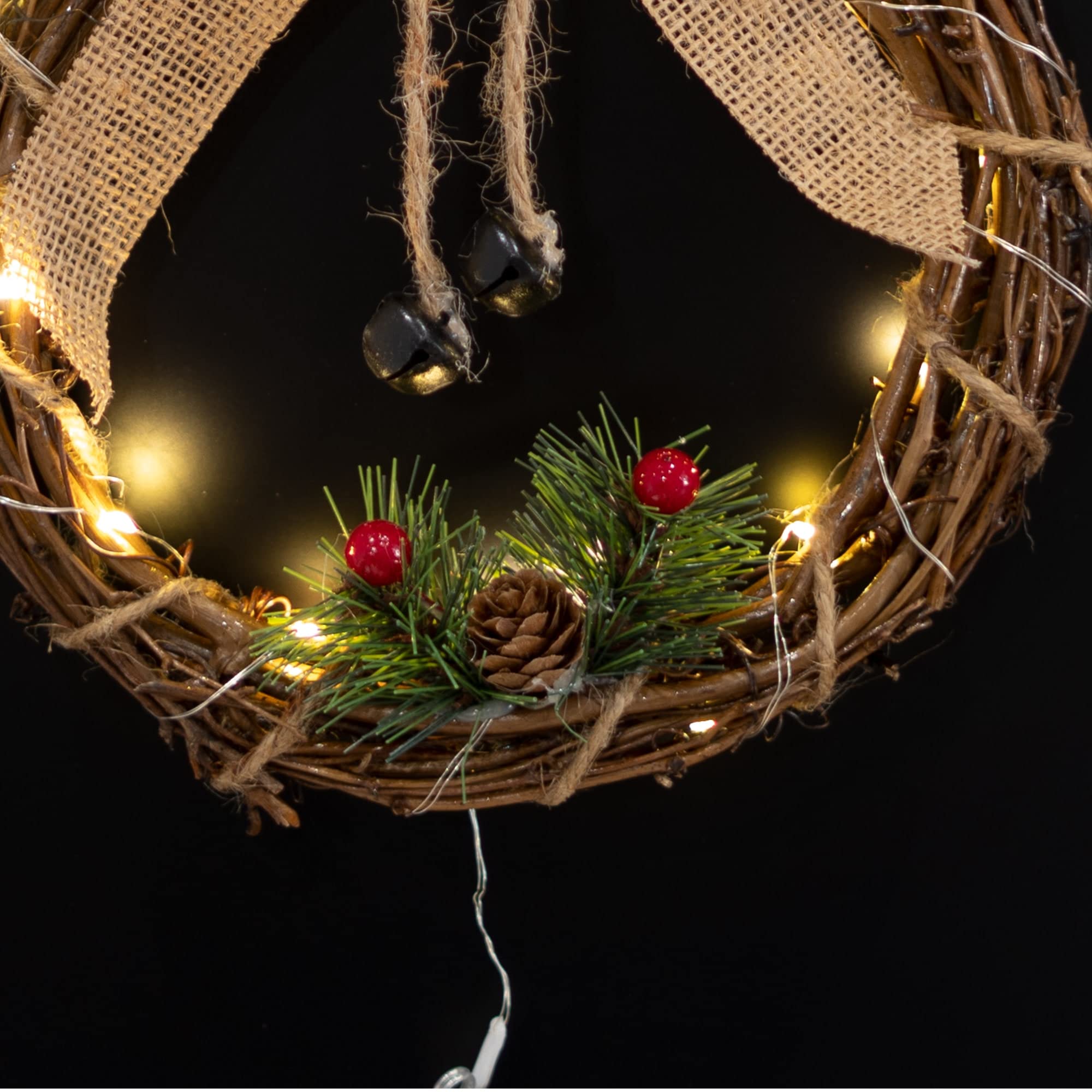 Snowman LED Christmas Wreath