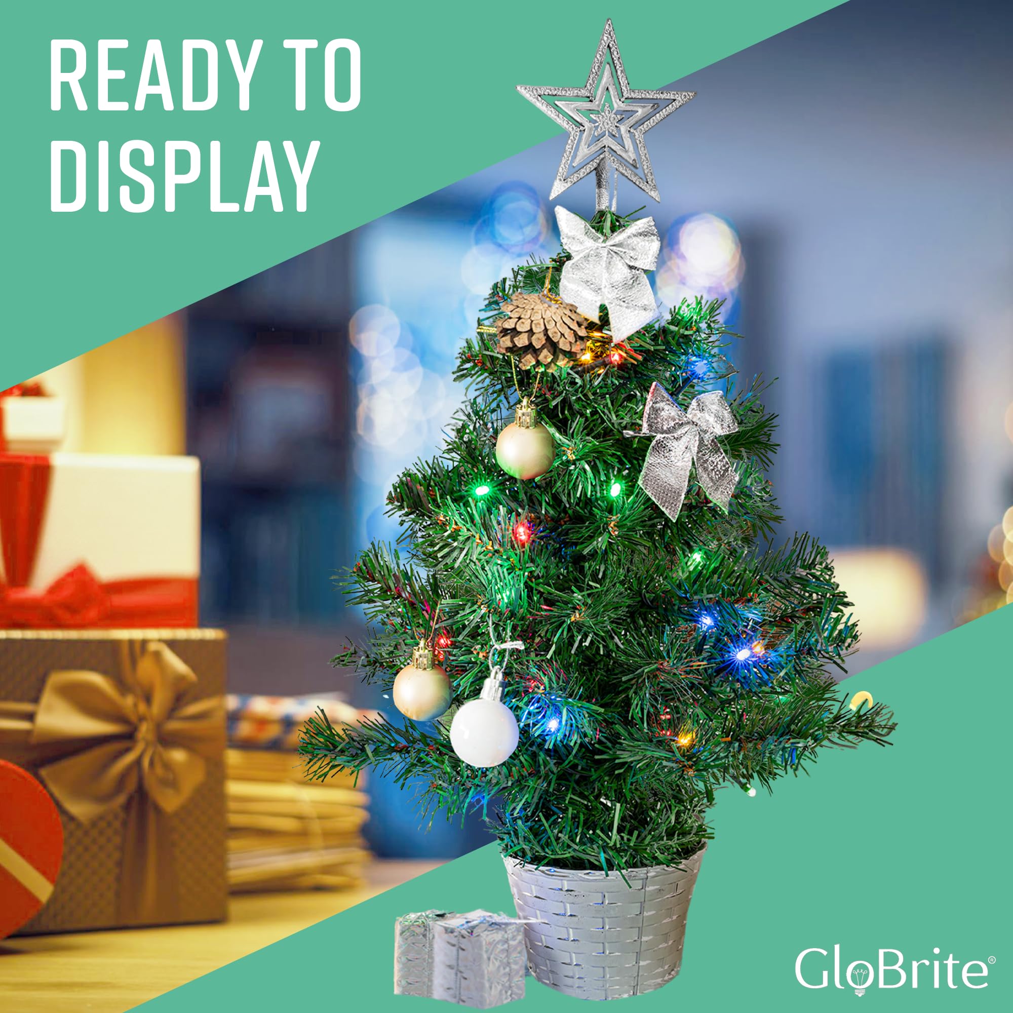 45cm Pre Lit Mini Christmas Tree