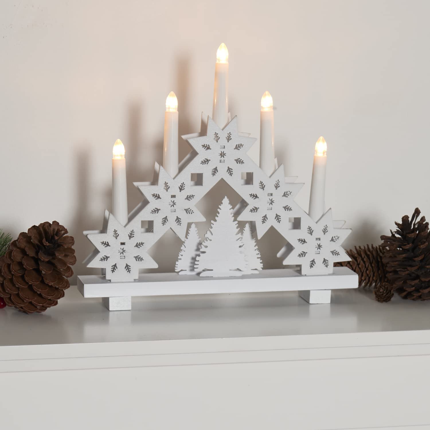 Wooden Christmas Candle Bridge