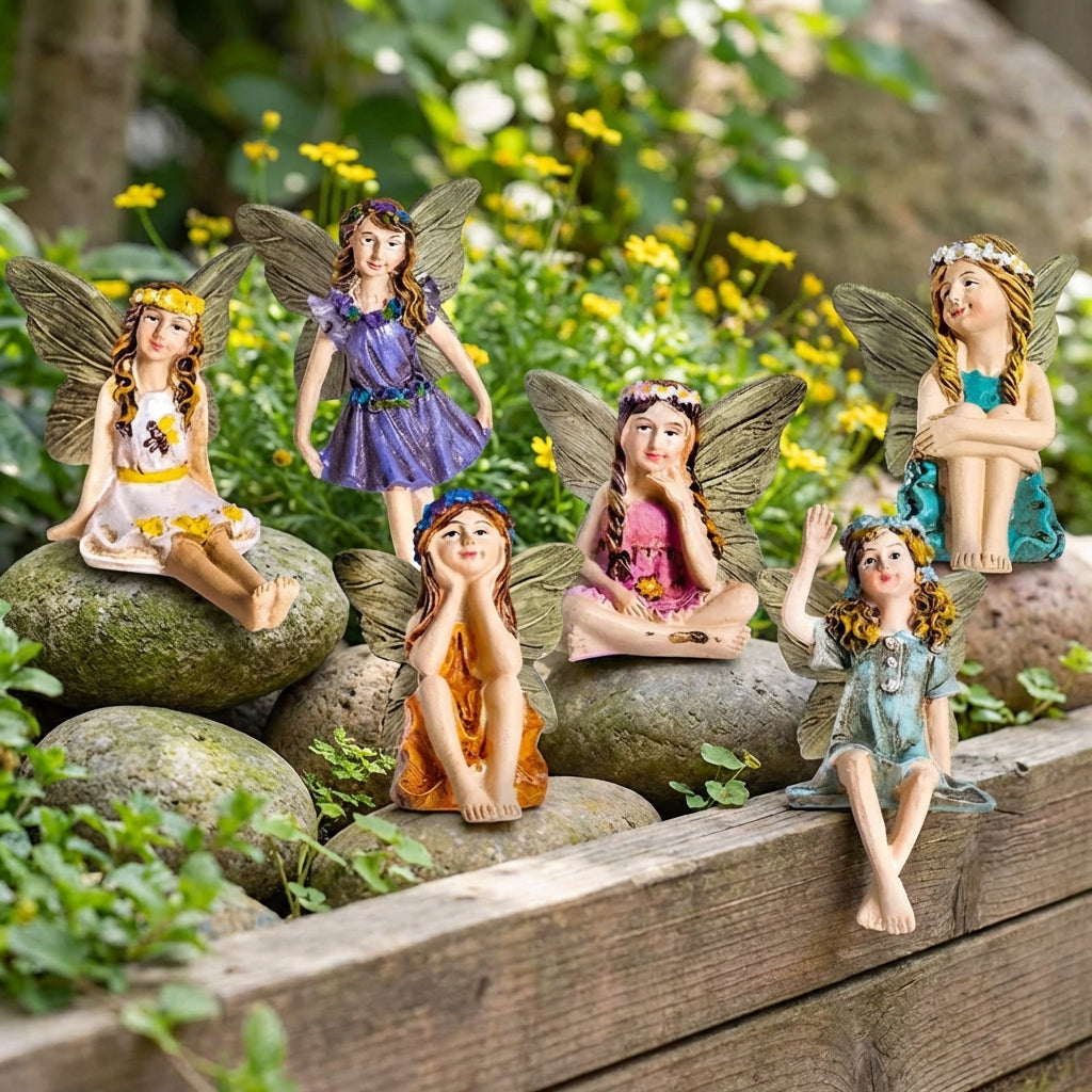 Fairy Statues (6-Pack)-Garden & Outdoor-GloBrite-DREIBACH