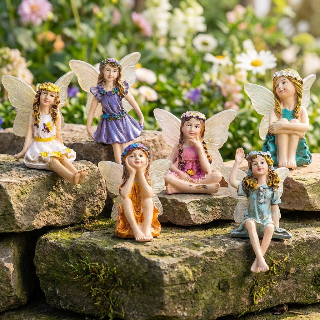 Fairy Statues (6-Pack)-Garden & Outdoor-GloBrite-DREIBACH