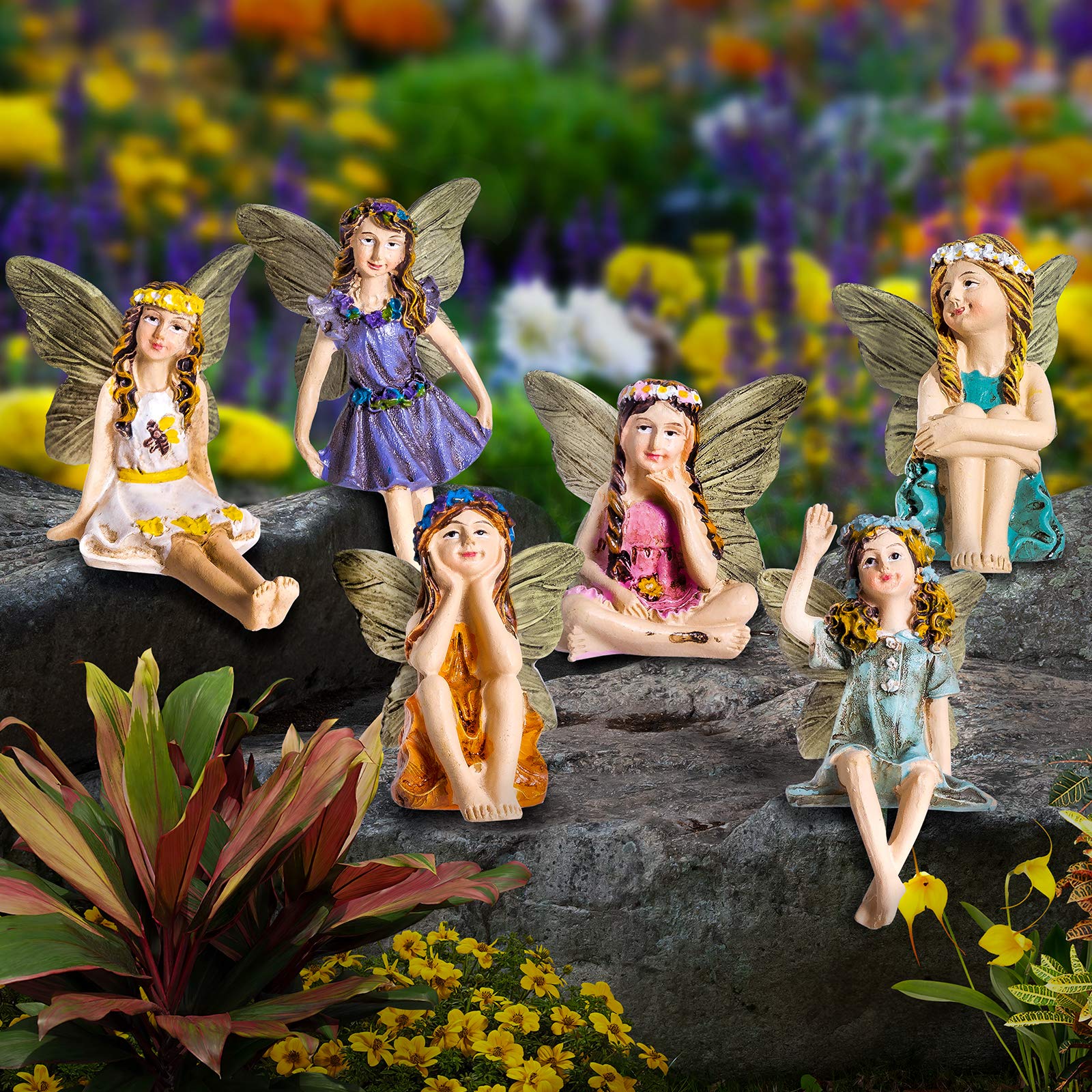 Fairy Statues (6-Pack)-Garden & Outdoor-GloBrite-DREIBACH