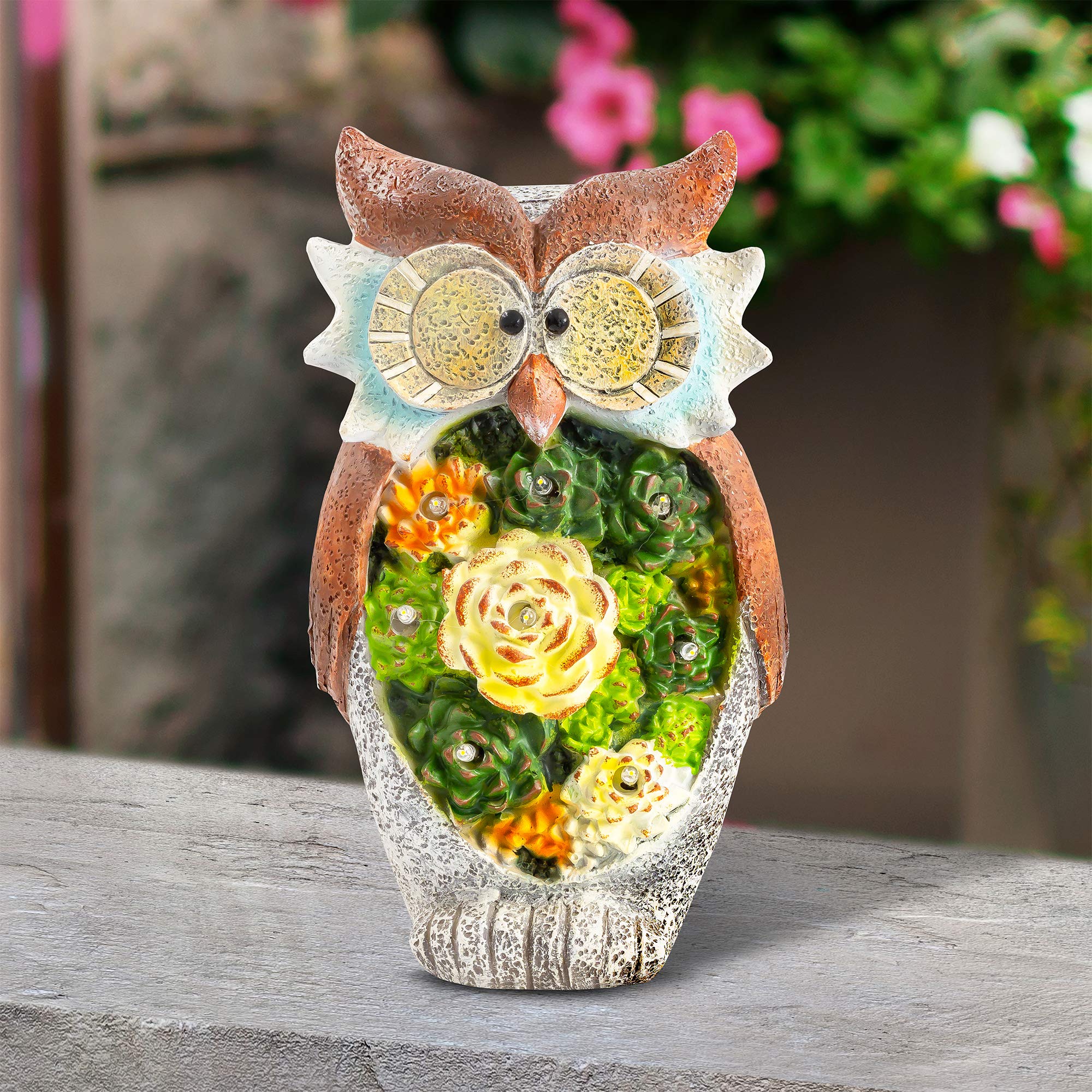 Solar Owl Garden Ornament