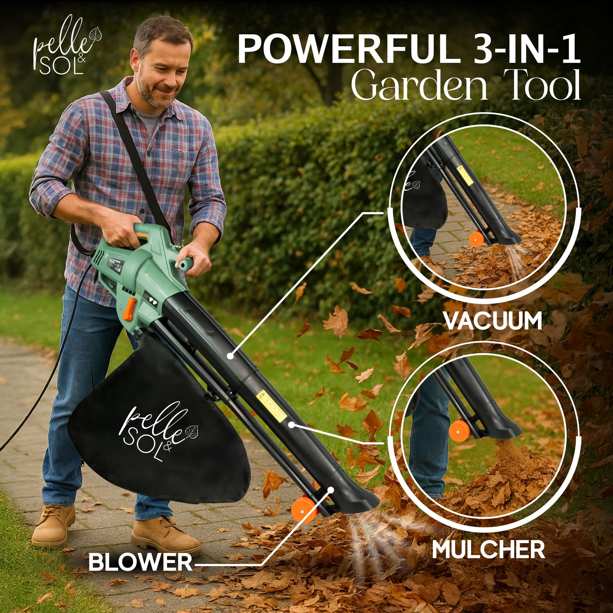 3-in-1 Leaf Blower and Vacuum