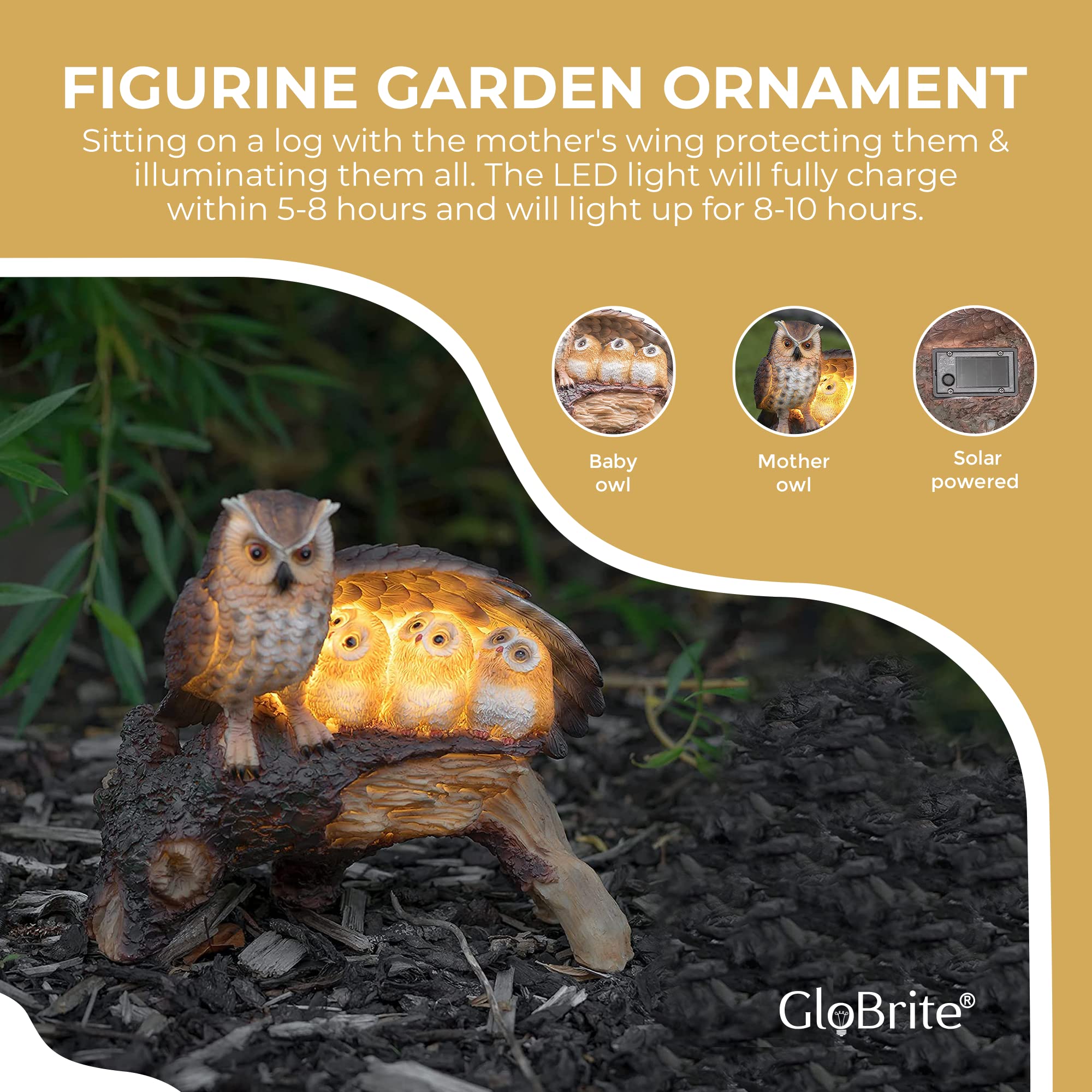 Solar Owl Family Light