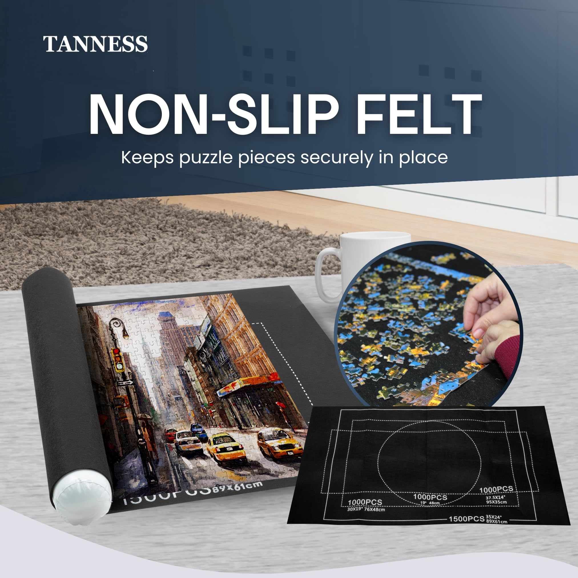 1500 Piece Jigsaw Puzzle Mat