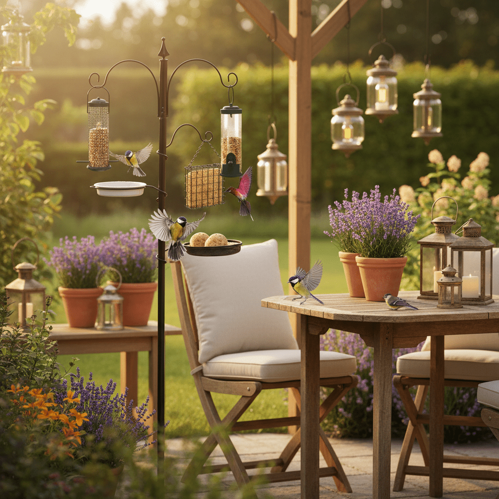 Garden Bird Feeding Station-Garden & Outdoor-Pelle & Sol-5 Station-DREIBACH