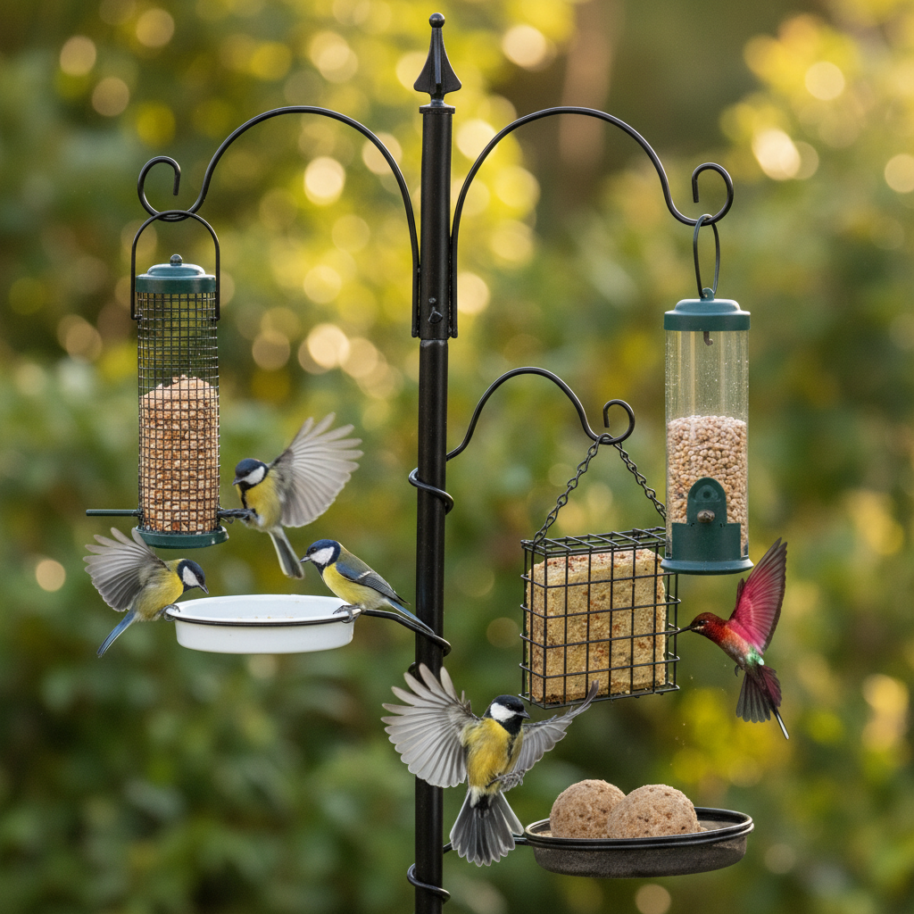 Garden Bird Feeding Station-Garden & Outdoor-Pelle & Sol-5 Station-DREIBACH