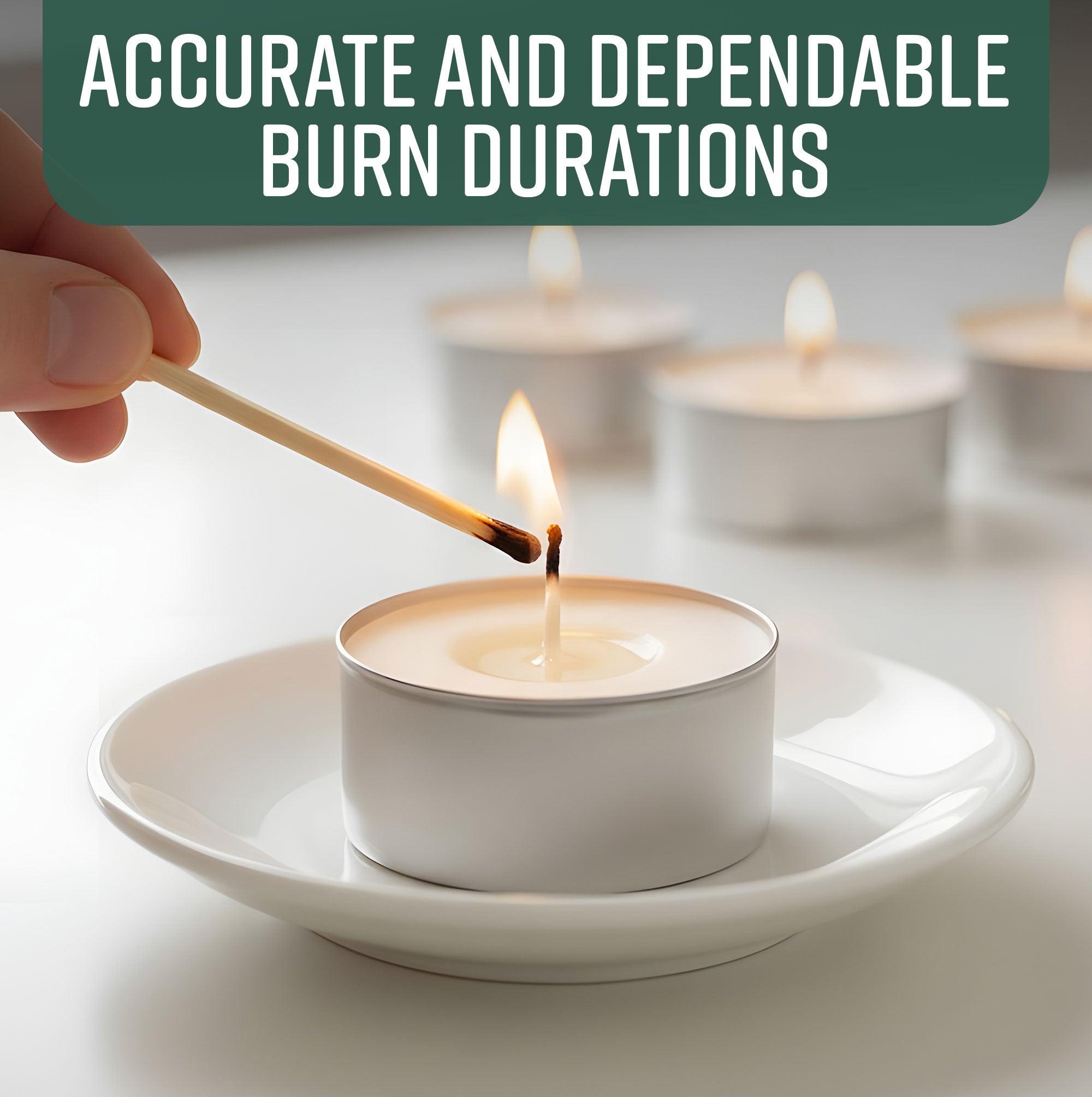 GloBrite Unscented Tea Lights-GloBrite-4 hours - 50 pack-DREIBACH