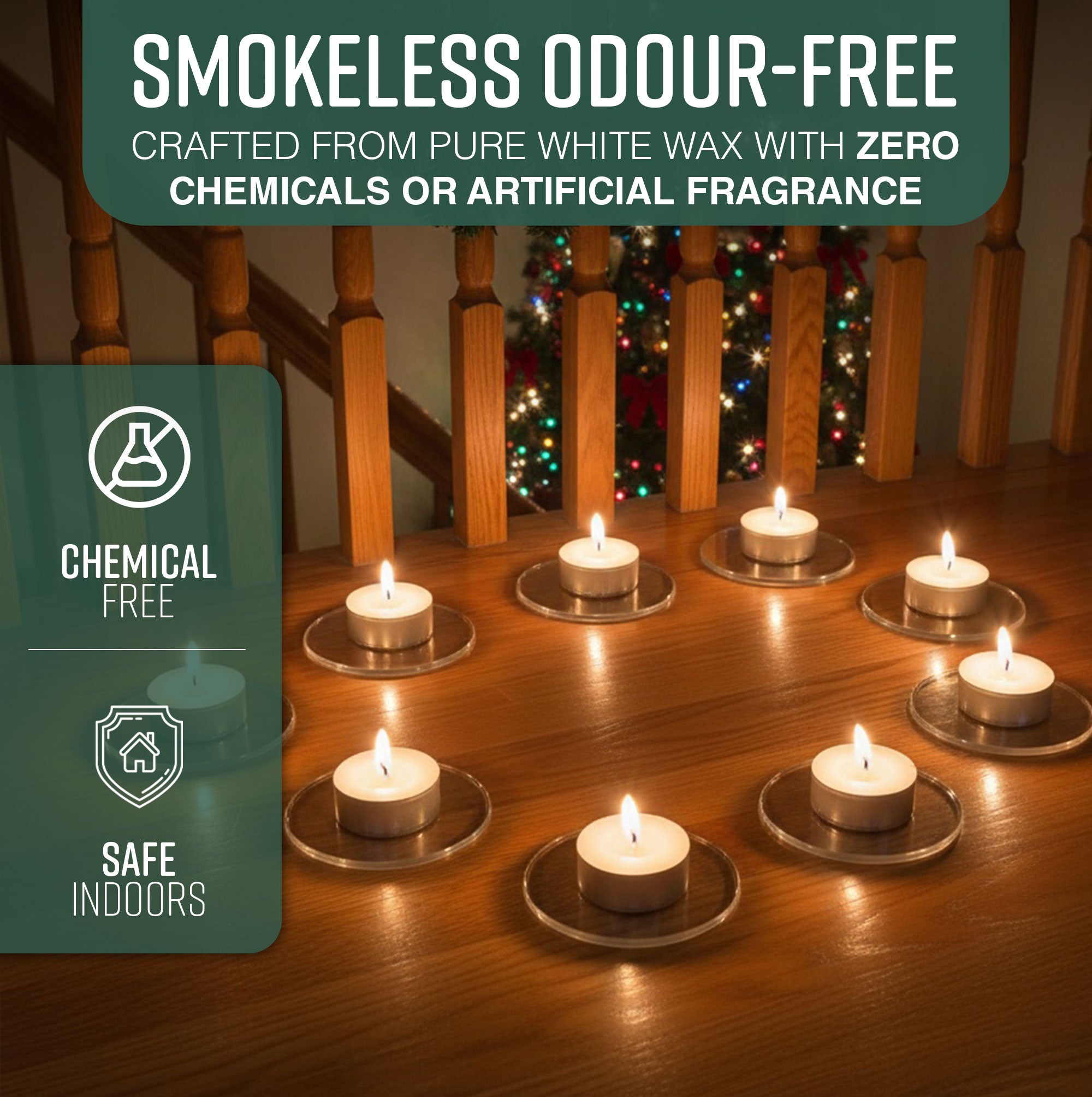 GloBrite Unscented Tea Lights-GloBrite-4 hours - 50 pack-DREIBACH