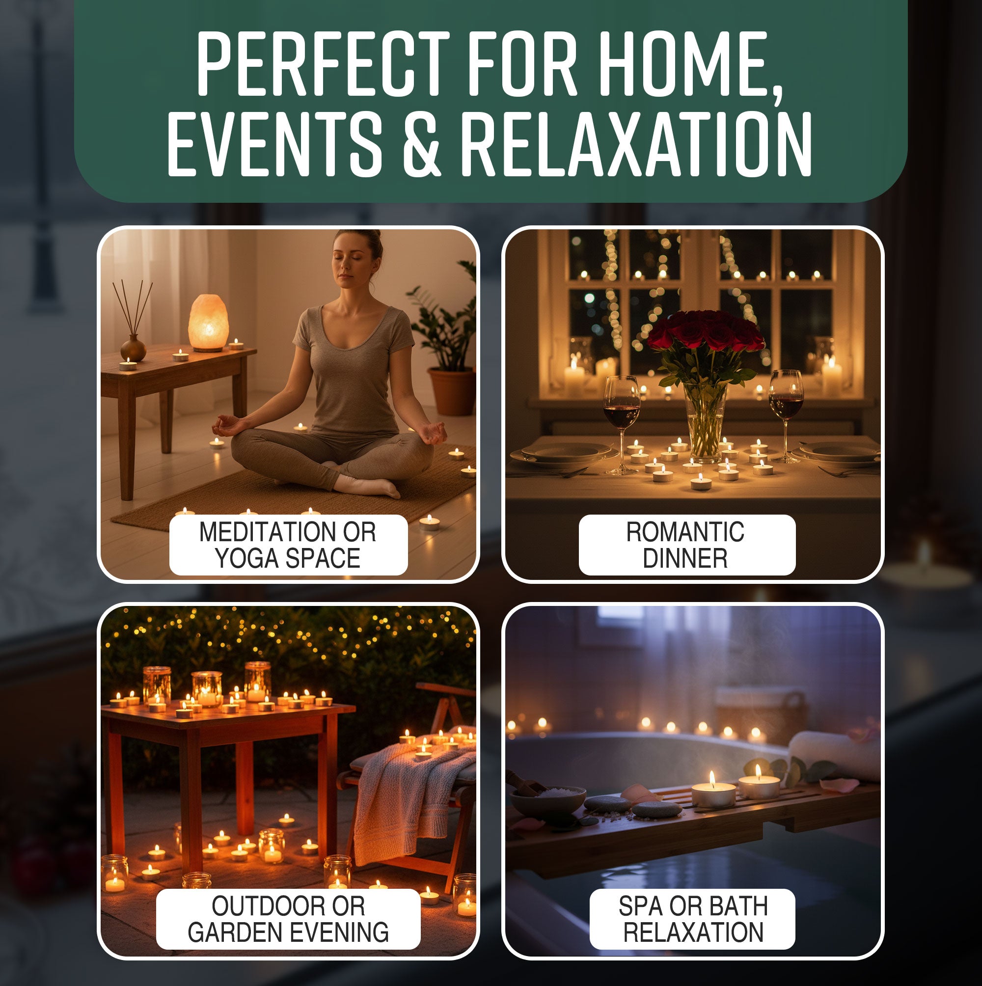 GloBrite Unscented Tea Lights-GloBrite-4 hours - 50 pack-DREIBACH