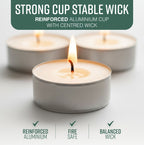 GloBrite Unscented Tea Lights-GloBrite-4 hours - 50 pack-DREIBACH