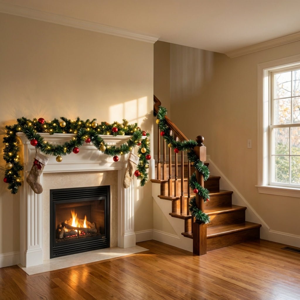 Green Christmas Tinsel Garland-Christmas Decor-Pelle & Sol-DREIBACH