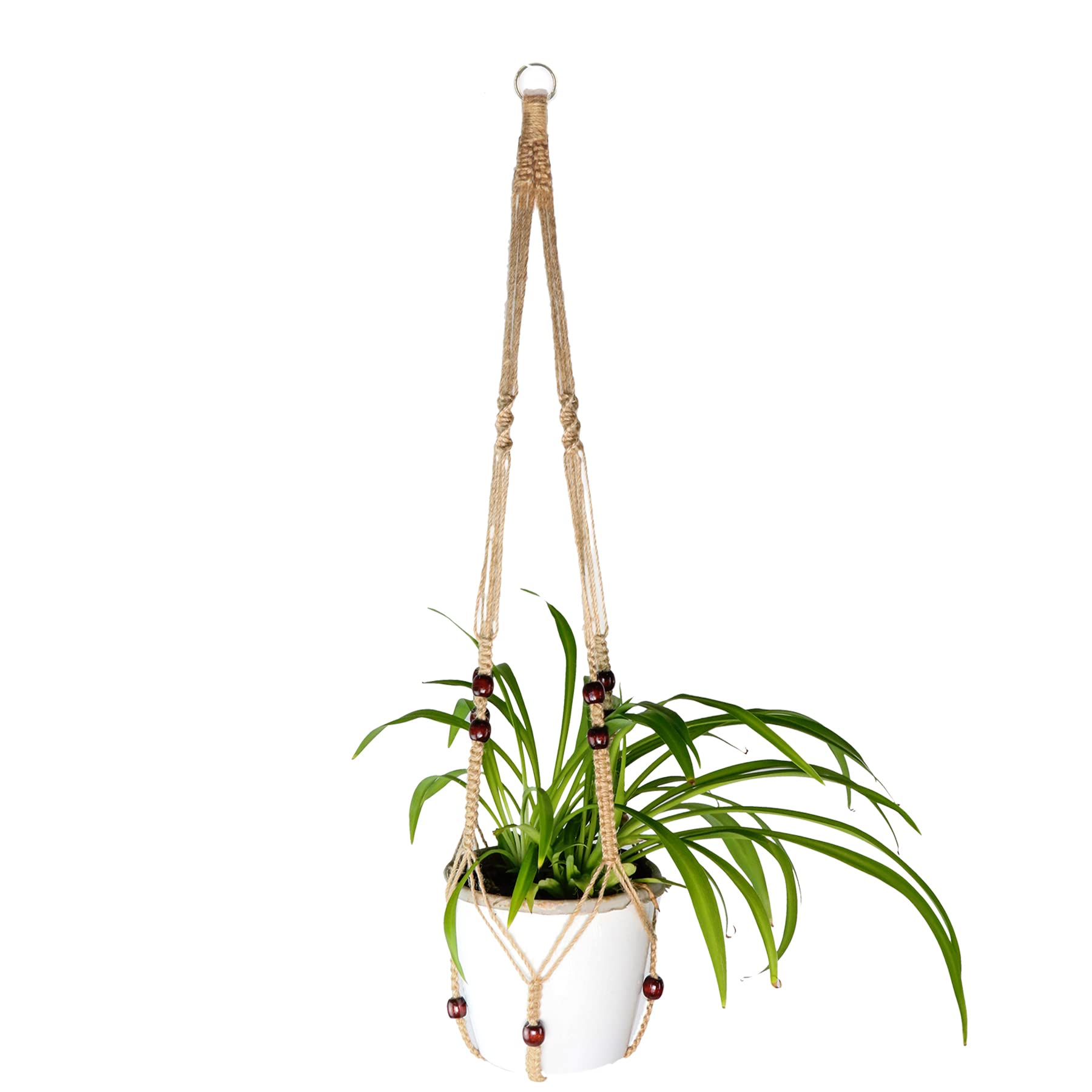 Handcrafted Macrame Plant Hanger-Garden & Outdoor-Pelle & Sol-Pack of 1-DREIBACH