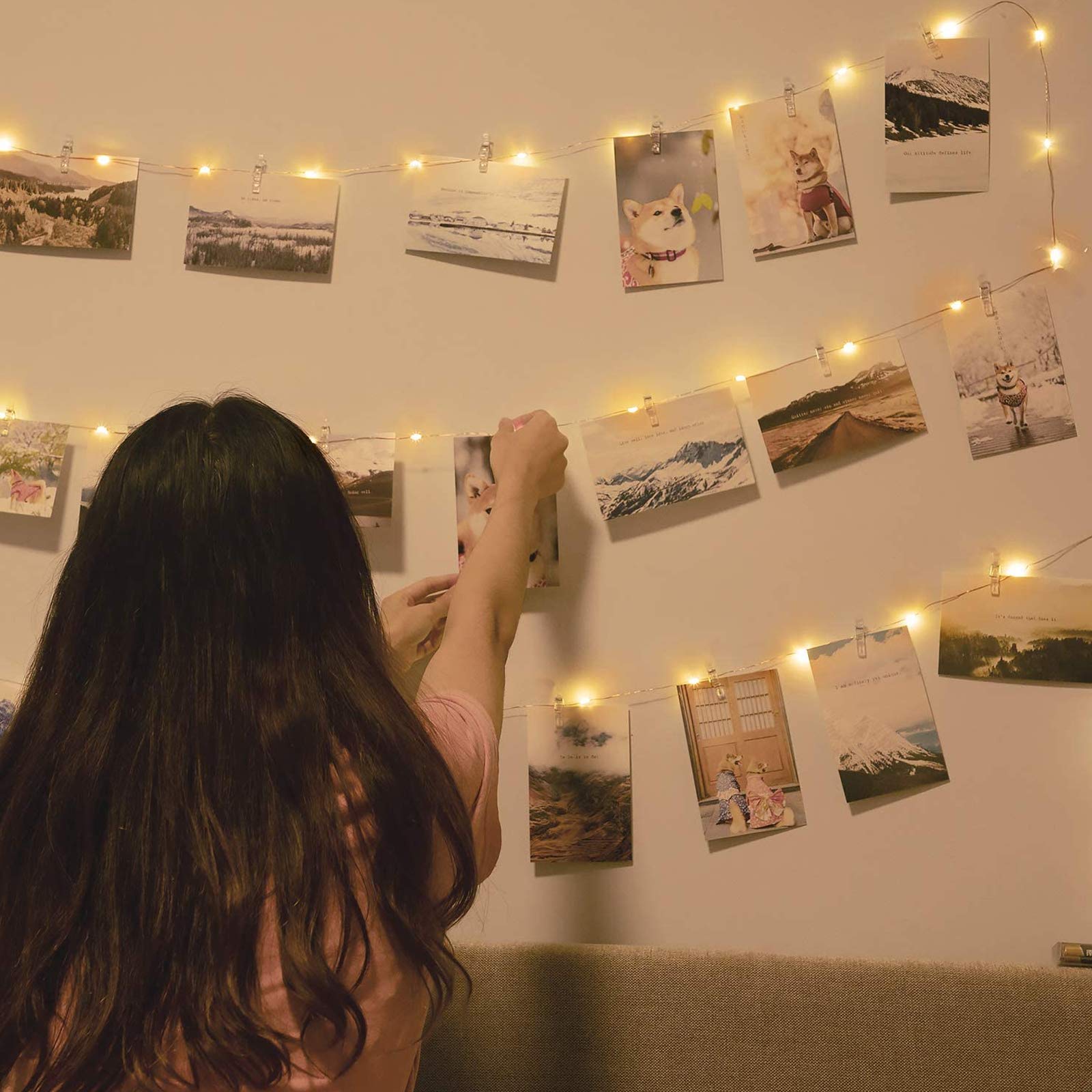 Hanging String Lights with Photo Clips-Home & Living-GloBrite-50 LED-DREIBACH