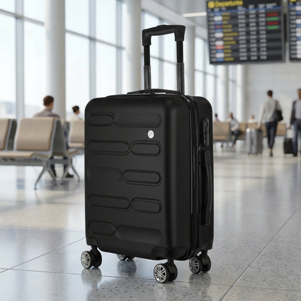 Hardshell Carry On Suitcase-Travel & Luggage-SA Products-Black-45x36x20 CM-DREIBACH