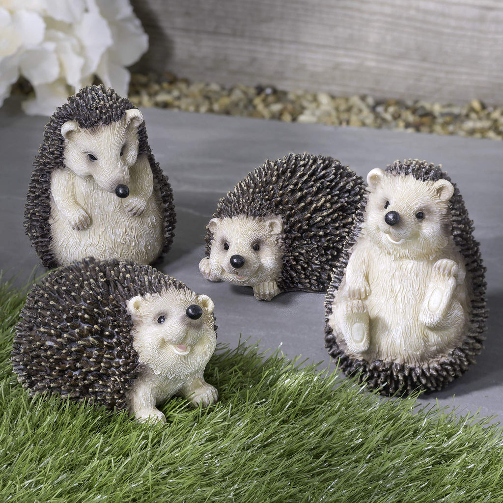 Hedgehog Ornaments (4-Pack)-Garden & Outdoor-Pelle & Sol-DREIBACH