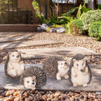 Hedgehog Ornaments (4-Pack)-Garden & Outdoor-Pelle & Sol-DREIBACH