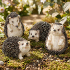 Hedgehog Ornaments (4-Pack)-Garden & Outdoor-Pelle & Sol-DREIBACH