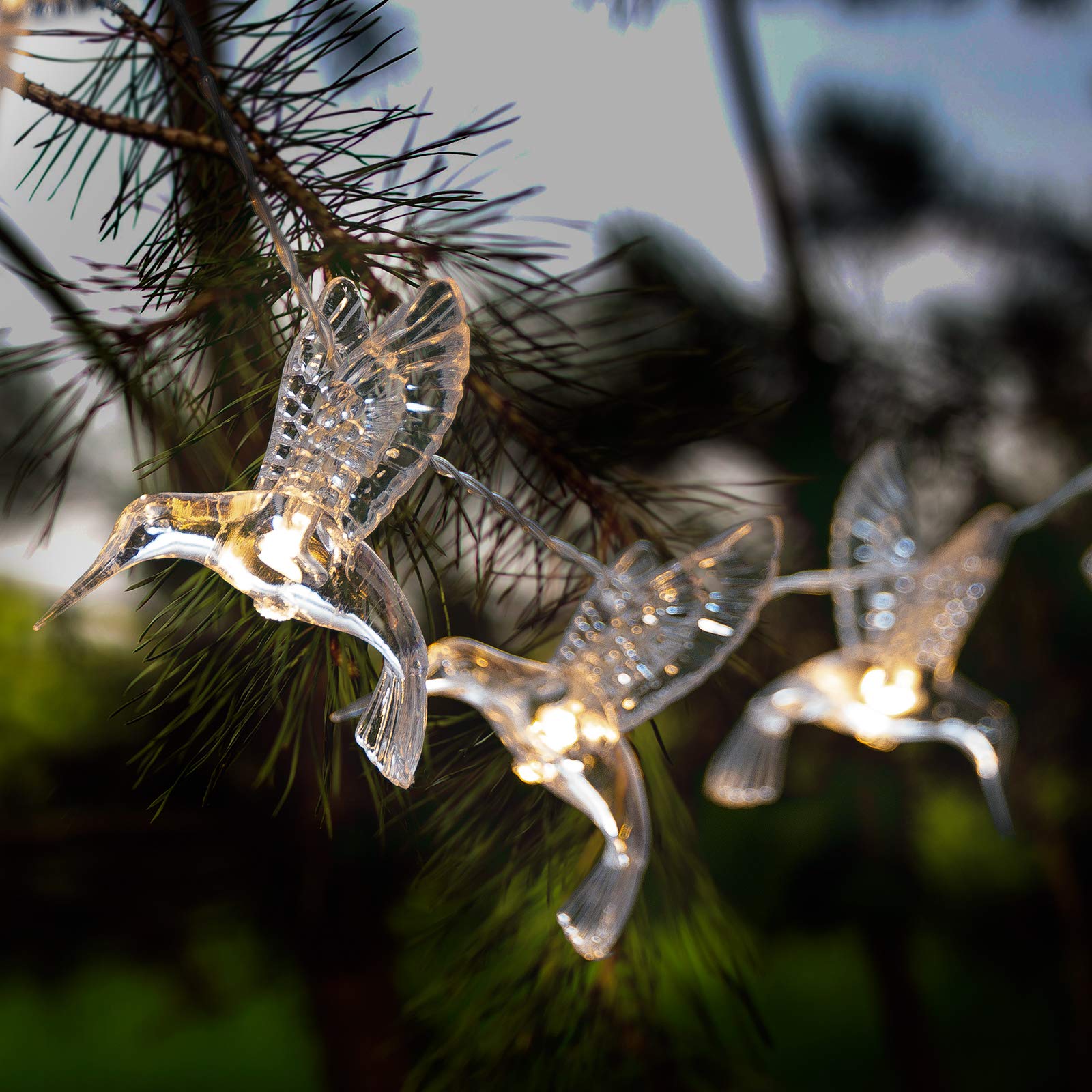 Hummingbird Solar String Lights-Garden & Outdoor-GloBrite-Warm White-DREIBACH
