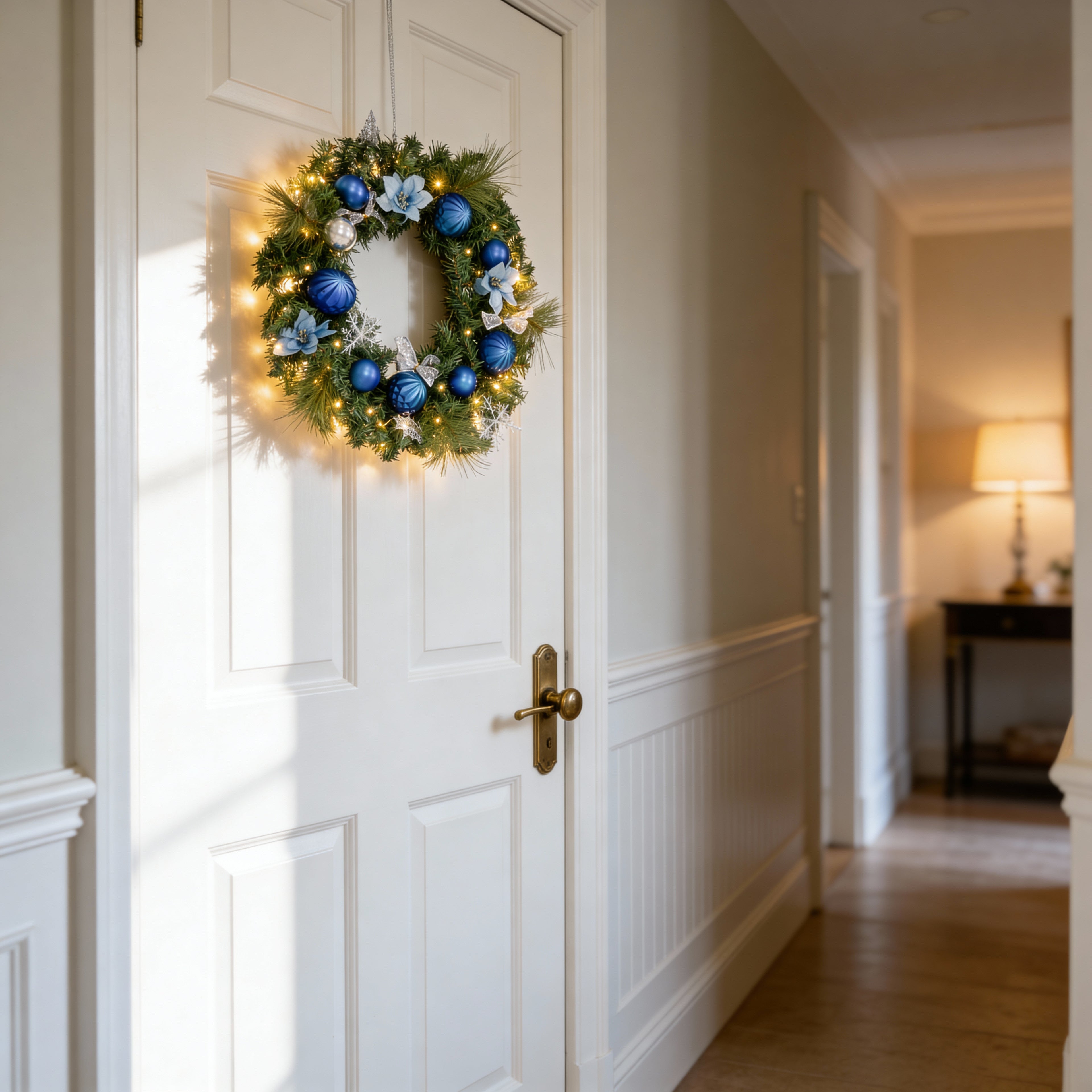 Illuminated Winter Christmas Wreath-Christmas Decor-GloBrite-DREIBACH