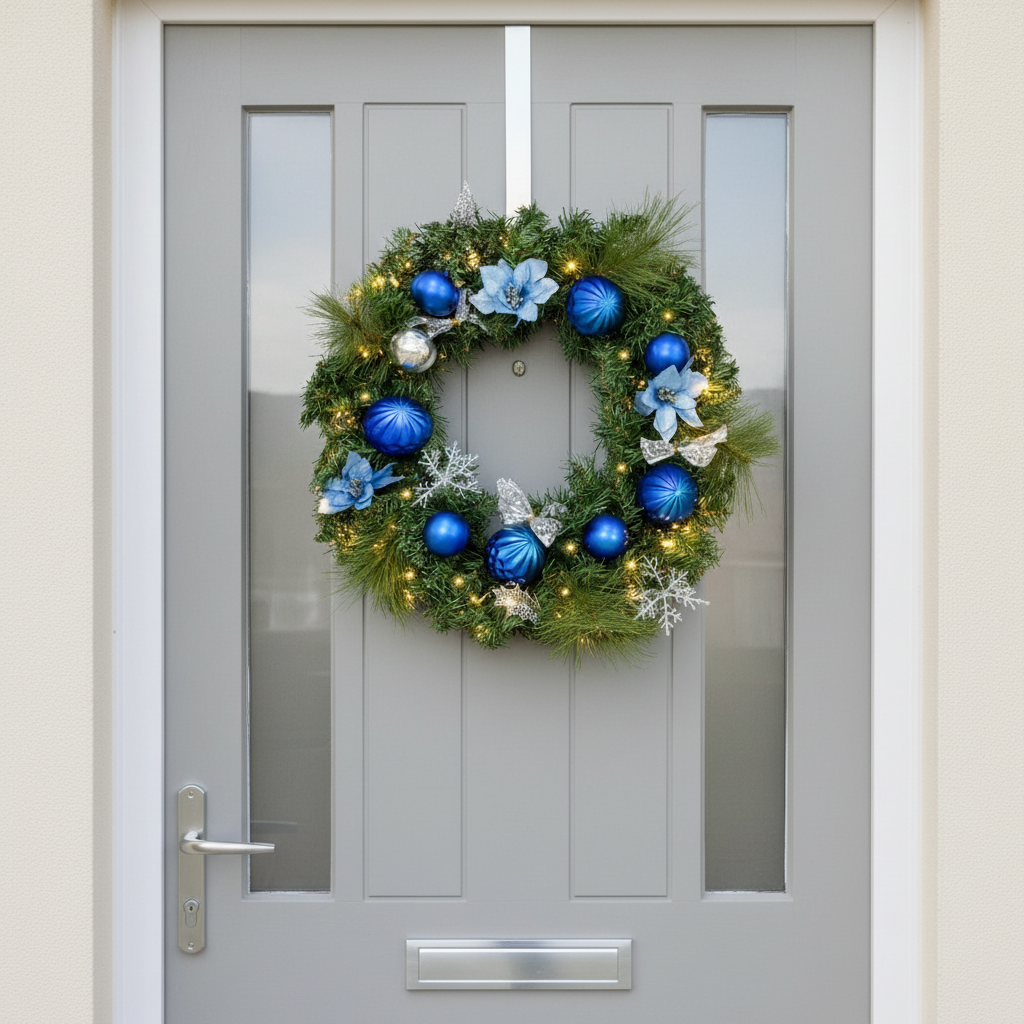 Illuminated Winter Christmas Wreath-Christmas Decor-GloBrite-DREIBACH