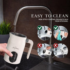 LaDonna Electric Milk Frother & Steamer, 4-in-1 Coffee Frother & Hot Chocolate Machine - Milk Heater, Foamer & Warmer - Cold Foam & Hot Milk for Lattes, Cappuccinos, Hot Chocolate, Iced Coffee-La Donna-Black-DREIBACH