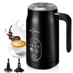 LaDonna Electric Milk Frother & Steamer, 4-in-1 Coffee Frother & Hot Chocolate Machine - Milk Heater, Foamer & Warmer - Cold Foam & Hot Milk for Lattes, Cappuccinos, Hot Chocolate, Iced Coffee-La Donna-Black-DREIBACH