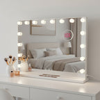 Large Hollywood Vanity Mirror-Home & Living-GloBrite-15x LED - Black-DREIBACH