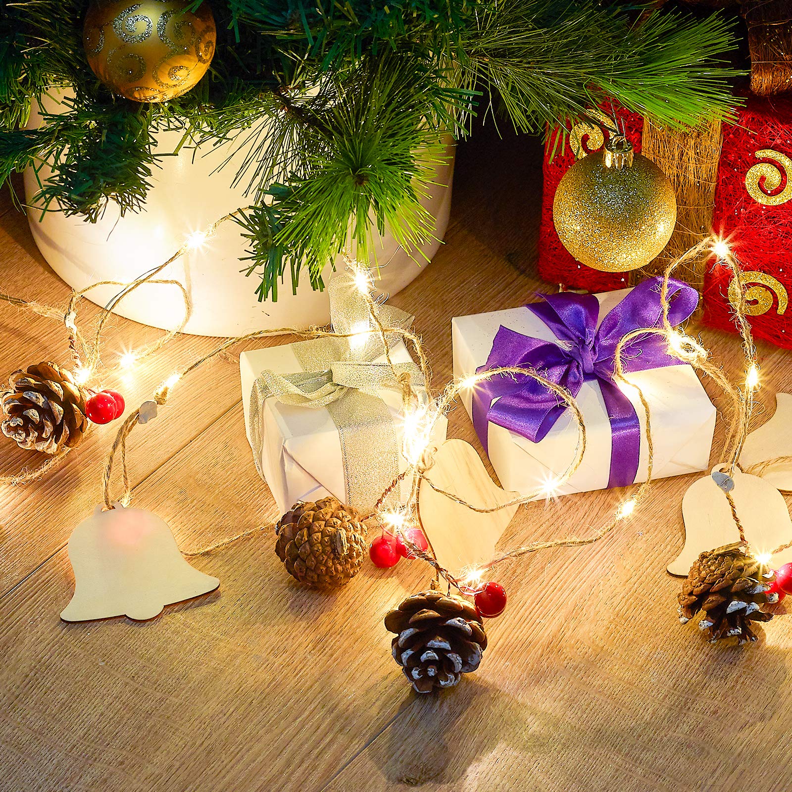 LED Pine Cone and Bell Garland-Christmas Decor-GloBrite-DREIBACH