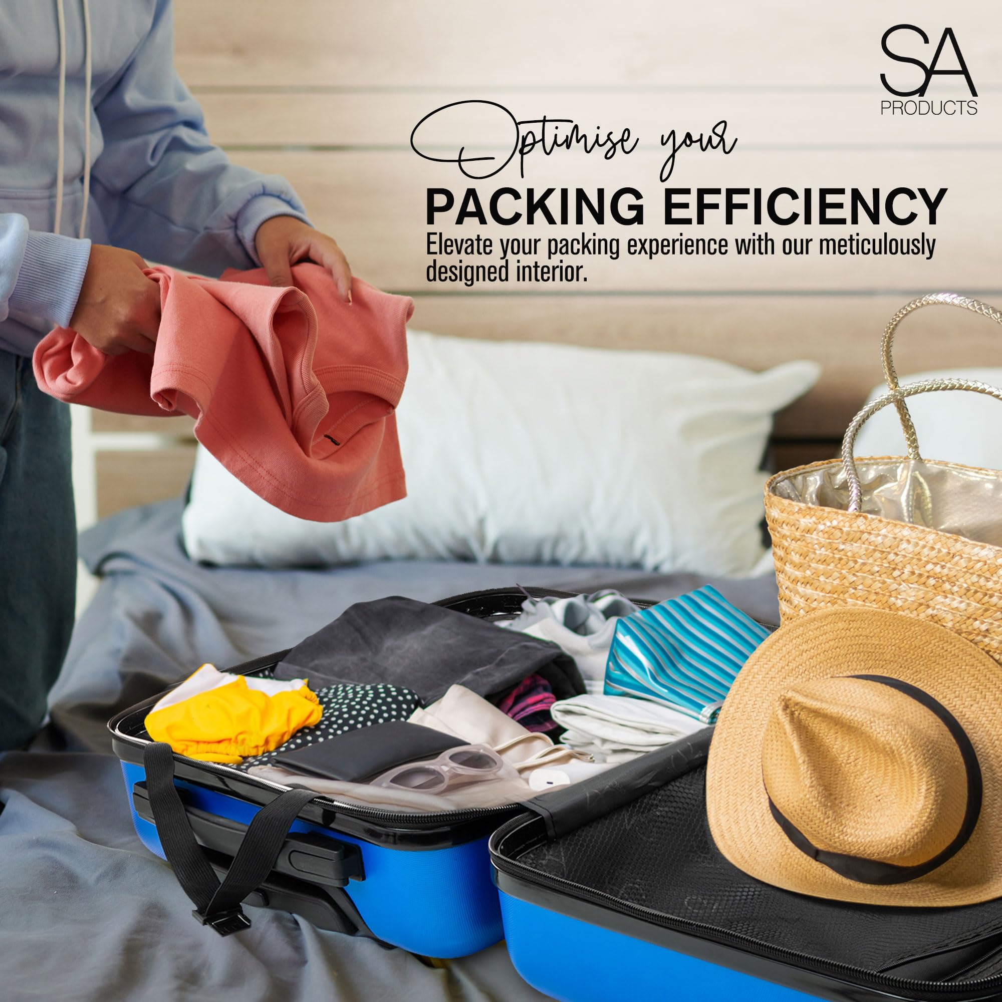 Lightweight Carry On Cabin Luggage-Travel & Luggage-SA Products-Black-45CM-DREIBACH