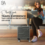 Lightweight Carry On Cabin Luggage-Travel & Luggage-SA Products-Black-45CM-DREIBACH