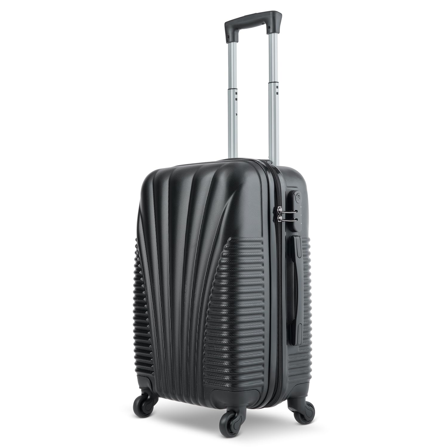 Lightweight Hardshell Cabin Suitcase-Travel & Luggage-SA Products-Black-DREIBACH