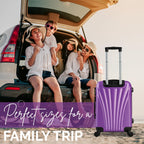 Lightweight Hardshell Cabin Suitcase-Travel & Luggage-SA Products-Pink-DREIBACH