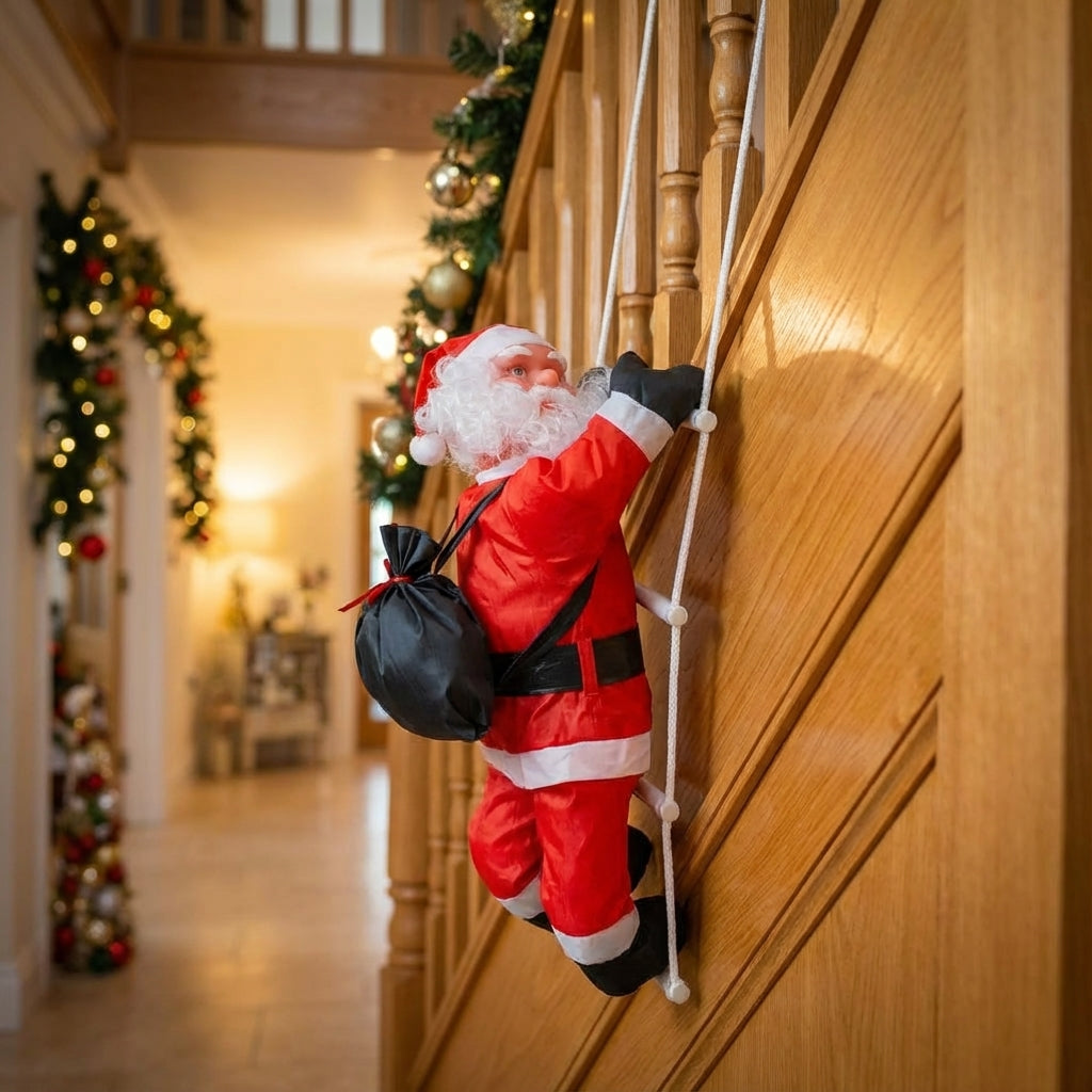 Magical Outdoor Climbing Santa