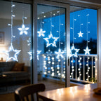 Magical Star Curtain Christmas Lights-Christmas Decor-GloBrite-Cool White-DREIBACH