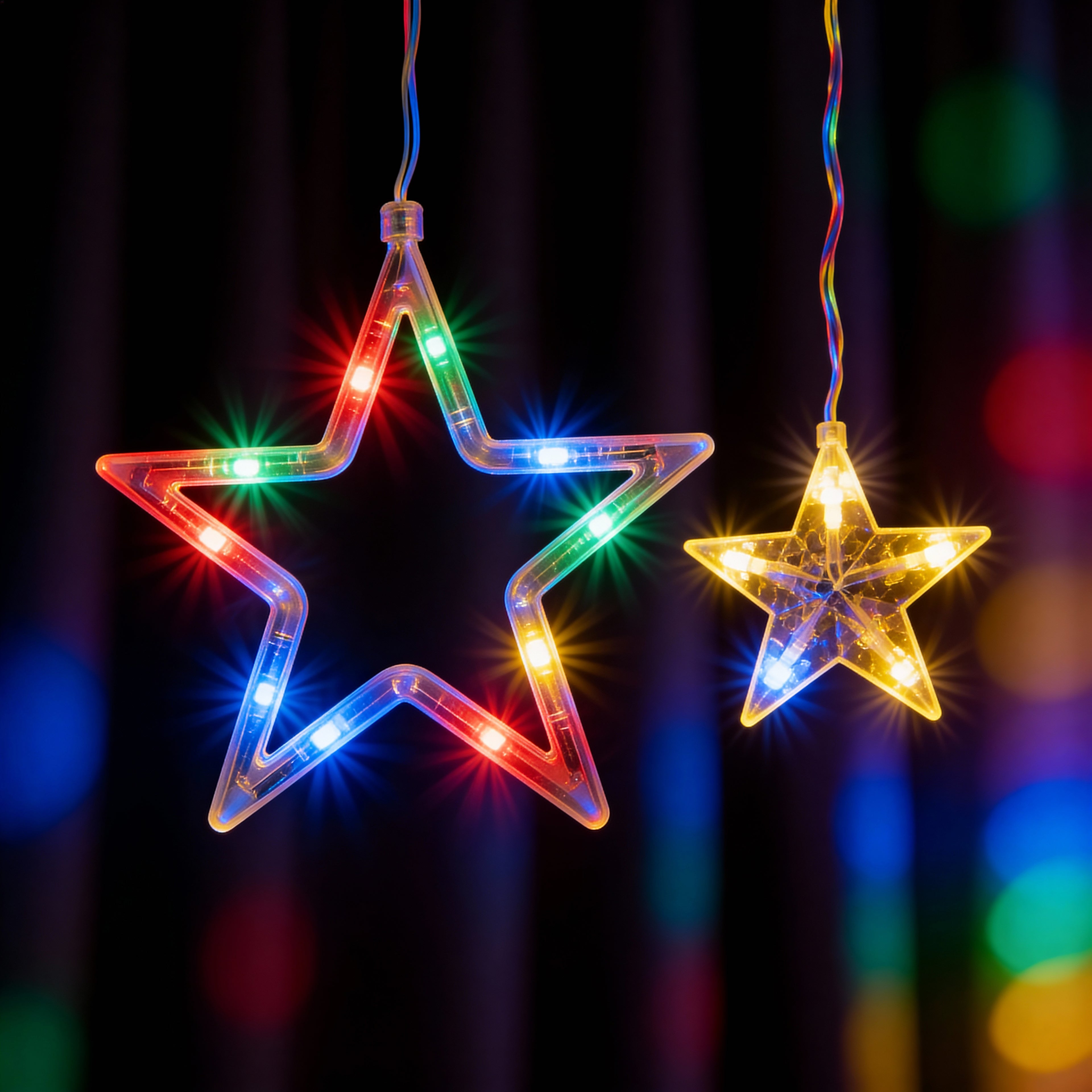 Magical Star Curtain Christmas Lights-Christmas Decor-GloBrite-Multi Coloured-DREIBACH