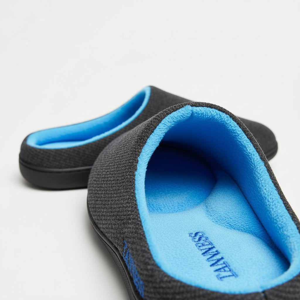 Memory Foam House Slippers-Clothing & Accessories-TANNESS-Grey-6 UK-DREIBACH