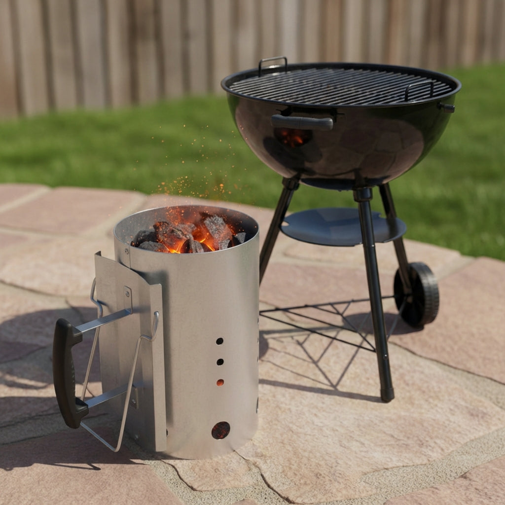 Metal Charcoal Chimney Starter-Garden & Outdoor-SA Products-DREIBACH