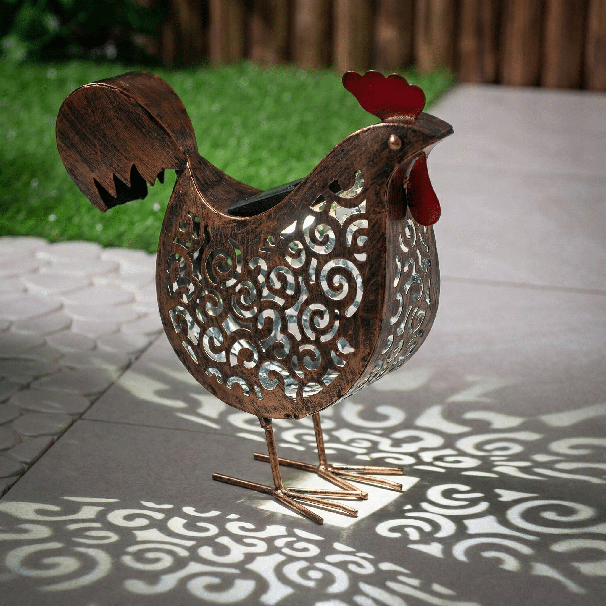 Metal Hen Solar Lights-Garden & Outdoor-GloBrite-DREIBACH