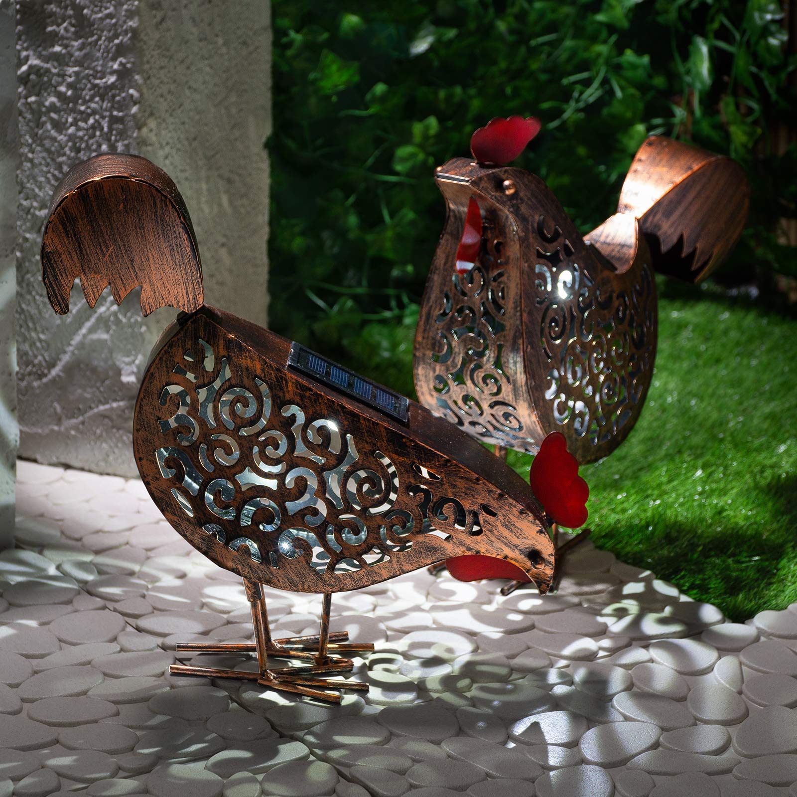 Metal Hen Solar Lights-Garden & Outdoor-GloBrite-DREIBACH