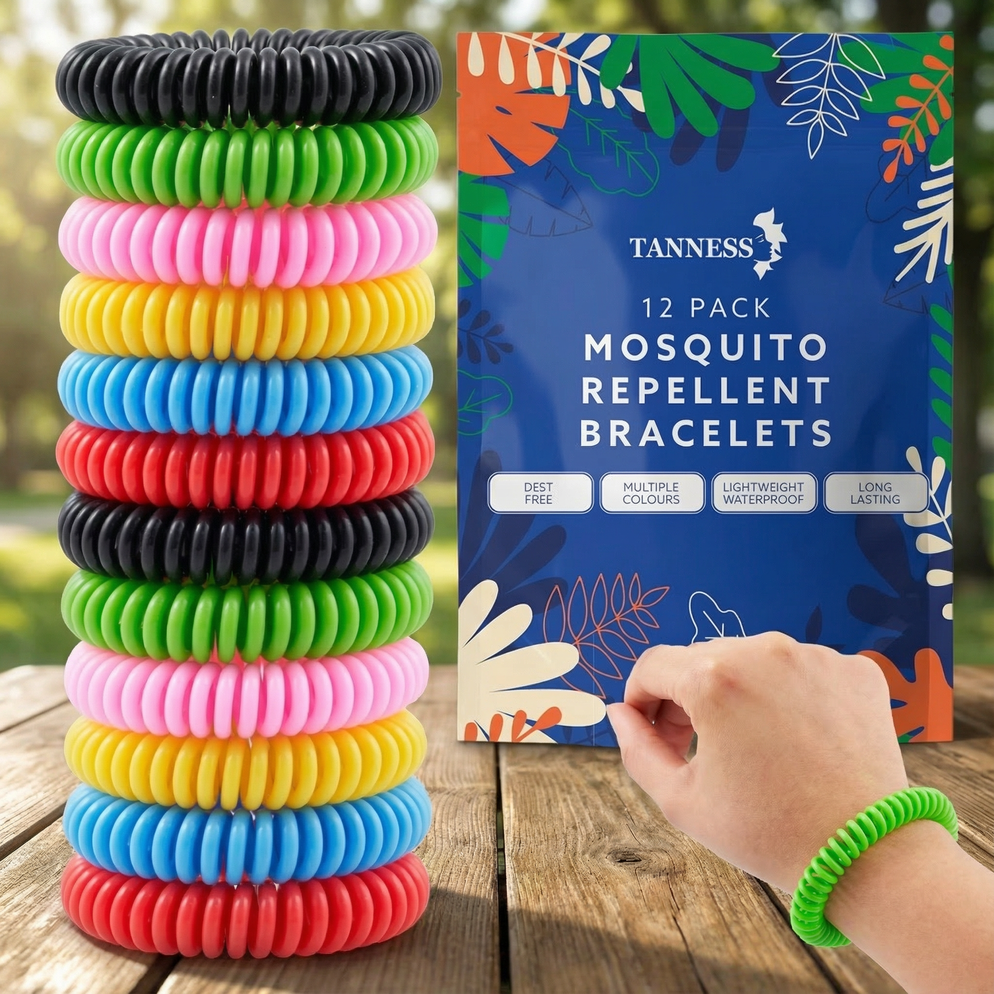 Mosquito Repellent Bracelets-Health & Wellness-TANNESS-Multicolor-DREIBACH