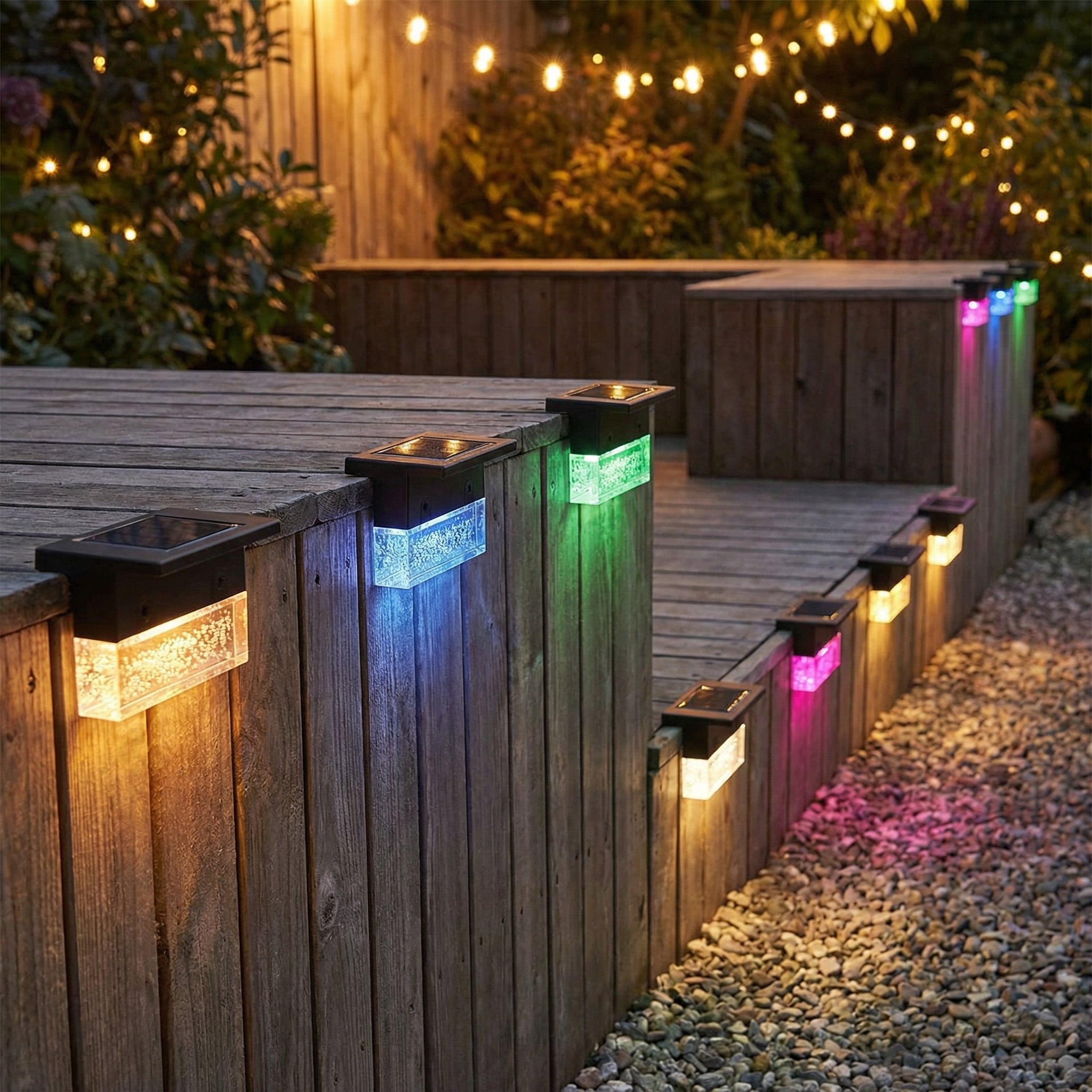 Multicolour Solar Pathway Lights-Garden & Outdoor-GloBrite-Pack of 2-DREIBACH