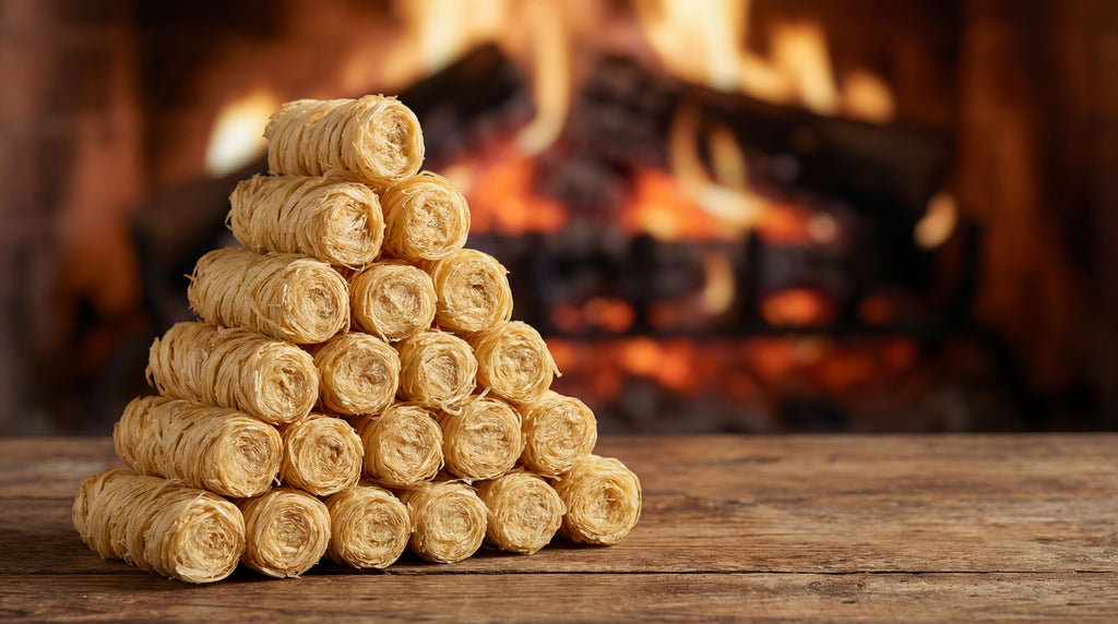 Natural Wood Wool Firelighters-Garden & Outdoor-Pelle & Sol-200-DREIBACH