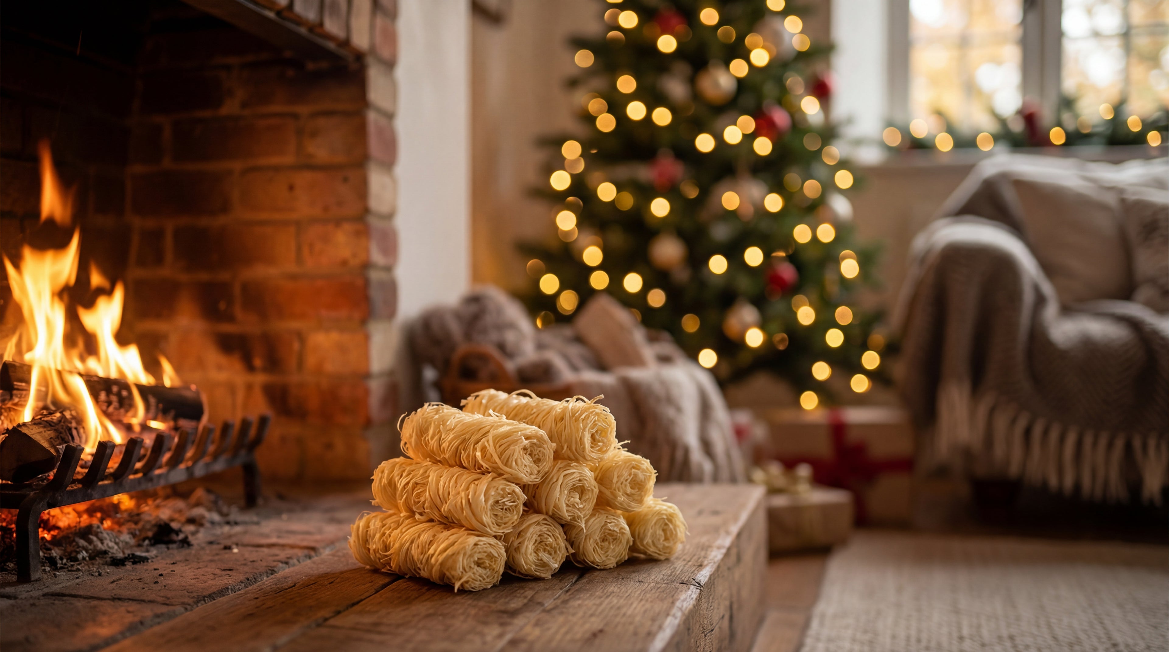 Natural Wood Wool Firelighters-Garden & Outdoor-Pelle & Sol-200-DREIBACH