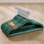 Non-Slip Velvet Hangers-Home & Living-Sasha Morel-Green-20 Pack-DREIBACH