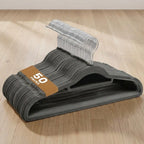 Non-Slip Velvet Hangers-Home & Living-Sasha Morel-Grey-50 Pack-DREIBACH