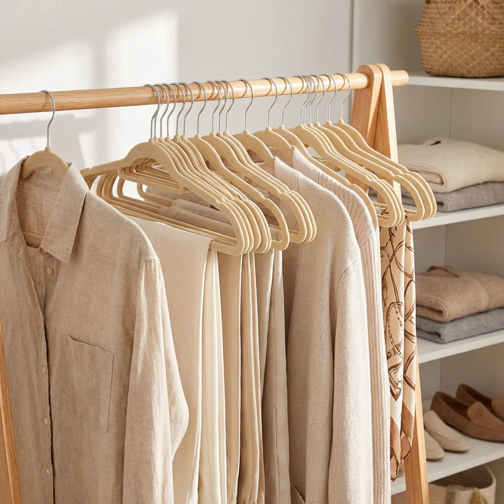 Non-Slip Velvet Hangers-Home & Living-Sasha Morel-Taupe-20 Pack-DREIBACH